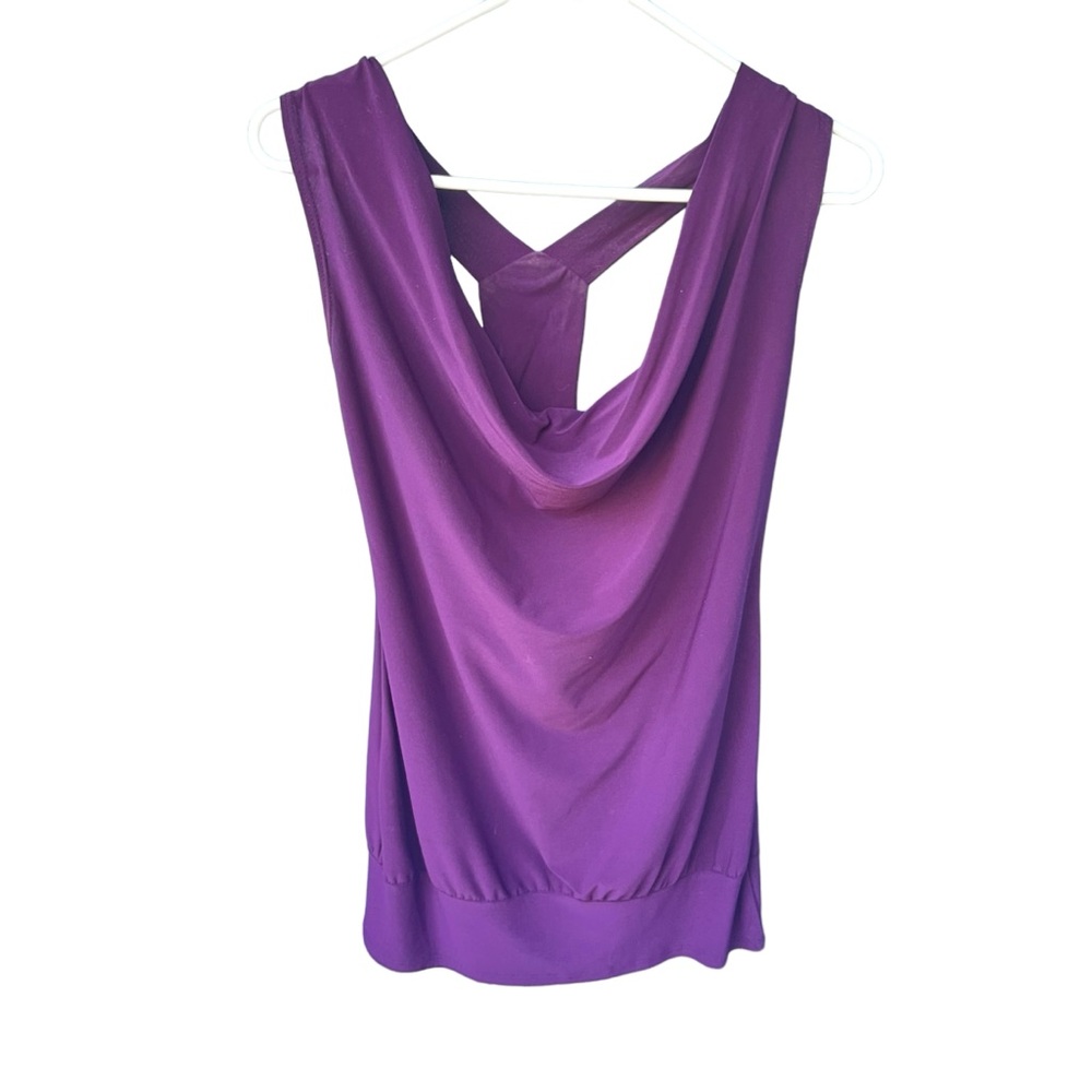 Sexy Royal Purple Y-Back Beaded Blouse